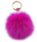 Xsclpomddy Pom Pom Schlüsselbund künstliche weiche Fuchspelz Taschenanhänger Ball Schlüsselanhänger für Handtasche Dekoration,Rose
