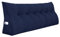 BNCKTRD Rückenkissen Keilkissen Rückenlehne Kissen für Bett Sofa Kopfteil Gepolstert Bettkissen Wandkissen Sofakissen Groß Rueckenkissen Couchkissen Dekokissen Kordsamt Dunkelblau 180 cm