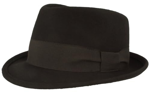Breiter Rollbarer Filzhut, Diamond Wollhut, Größenverstellbar, wasserabweisend, knautschbar