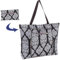 Rayson Faltbare Strandtasche Damen mit Reißverschluss Groß 46x10x43 cm Sommertaschen Badetasche xxl Familie Handtasche Shopper(Twill Bohemia)