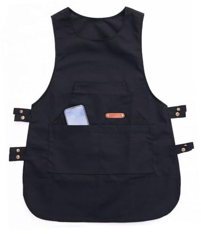 TEESONG Grembiule da Cuoco Grembiuli for Uomo e Donna, Tute da ristorazione, Negozi di tè al Latte, Caffetterie, Dolci, Gilet in Stile Giapponese, Grembiuli, Abiti da Lavoro Grembiuli da Uomo(B)