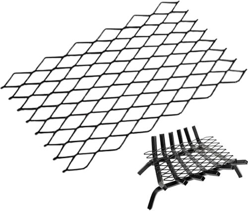 Soporte para chimenea, rejilla de metal, rejilla de metal, soporte para estufa de leña, soporte para estufa de leña, resistente al calor, para estufas de leña y chimeneas