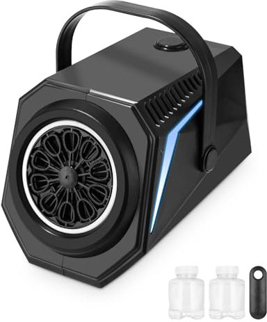 Ixydor Máquina de Pompas de Jabón,Pistola de Burbujas para Niños,20000+ /min, 270ml de Solución de Burbujas,Pistola de Burbujas automática para Fiestas al Aire Libre Bodas