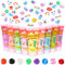 50 Ornamenti Flatback in Resina Sintetica, Cute Slime Charms con 8 Colla di Argilla Color Crema per Accessori Artigianali, Scrapbooking, Custodia per Telefono Simulazione Panna montata falsa
