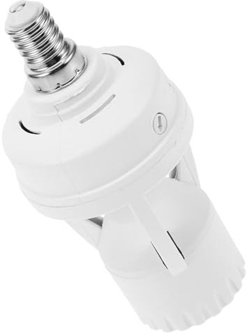 HOMSFOU Douille Adaptateur Capteur Infrarouge De Mouvement Support Lumineux Intégré Pour Éclairage Automatique Nocturne Installation Facile Et Compatible Ampoules Standards