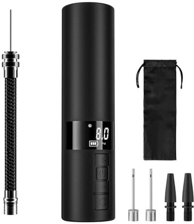 GREOHNMPAW Electric Ball Pump, Portable Air Pump with LED Digital Display and Pressure Gauge, for Basketball, Soccer, Volleyball