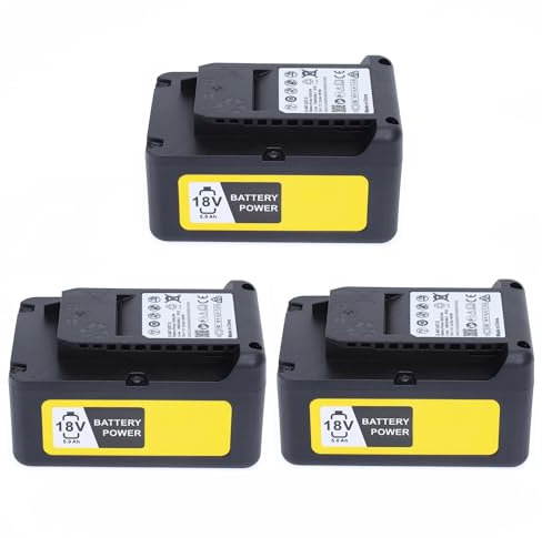 WVGFAUXA Batería De Litio 3Pac De 18 V Y 5 Ah, Compatible con Kärcher, 24450350, con Pantalla LCD.
