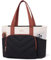 LOVEVOOK Shopper Tasche Handtasche Damen Groß, Leicht Puffer Arbeitstasche Tote Bag, 15,6 Zoll Laptoptasche Lehrertasche, Aktentasche Handbags Women für Uni Business Schule Büro, Schwarz, Weiß, Braun