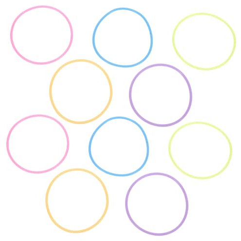 SKISUNO 10 Pezzi Braccialetti in Silicone Fosforescenti Bracciali Per Feste Fasce in Silicone Luminosi