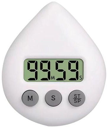 Minuteur numérique – Minuteur numérique pour salle de bain, douche, cuisine | Minuteur de douche étanche | Outil de synchronisation portable avec ventouse et écran LCD pour l'école, l'apprentissage
