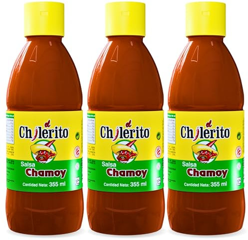 Chilerito Salsa Chamoy, 355ml - Sabor Agridulce y Picante, Importado de México, Pack Laborawi (3 x 355ml)