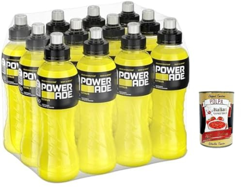 Italian Gourmet bevanda sportiva Citrus Elektrolytgetränk leicht 12 x 500ml | Gusto agrumi, mit Mineralstoffen für Training, erfrischend bei Workout und, Gesamtnettogewicht 6 L + Kostenlos Polpa 400g