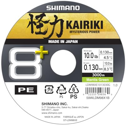 Line Kairiki 8+ - 3000m 0.13mm 9.1kg M. Green