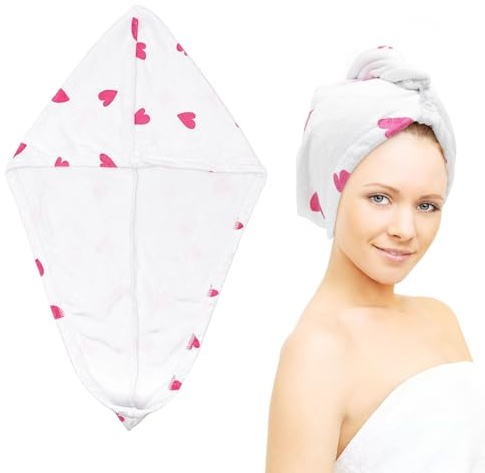 GYIOFAI Microfibre pour Cheveux Turban Séchage Rapide, Ultra Absorbant avec Bouton, Idéal pour Femmes Enfants aux Cheveux Longs, Maison Sauna