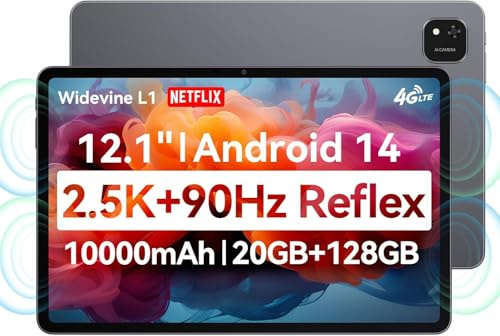 CHANDUELEC Tablet iPlay 60 Pad Pro 12.1 90Hz MTK8781 20GB (8+12 virtuali) RAM 128GB ROM 10.000mAh Android 14 4G LTE (Solo il tablet)