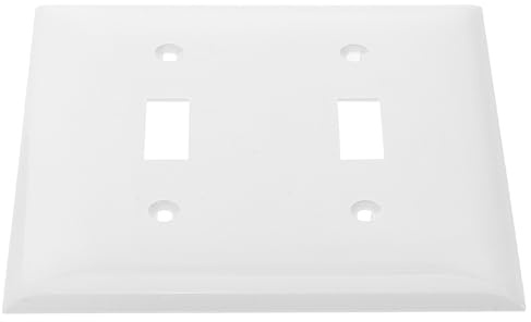 COHEALI Placa de Interruptor de Doble Palanca de Policarbonato Resistente, Cubierta de Pared para Interruptor de Luz de Palanca, Color Claro, Diseño Estándar, Protección y Decoración
