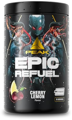 PEAK Epic Refuel - 1125g Geschmack Cherry Lemon I 15 Portionen I Post-Workout Recovery Formula mit Clear Whey, Creapure® Creatin, Maltodextrin, Leucin, Glutamin und Elektrolyten