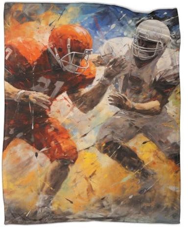 GerRit Fútbol 3D Impresas Manta Animados One Piece Mantas ParaCama Suave- Manta Pelo De Microfibra Transpirable Hipoalérgica Impreso Manta De Felpa Impresa para Cama Sofá 50x60inch(127x152cm)