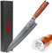 Sunlong Cuchillo de acero para cocina Damasco de 10 pulgadas, japonés 67 capas VG-10 Acero inoxidable Damasco de alto carbono, Mango de palisandro, Embalaje de regalo SL-DK1048RN