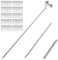 Famgee Aquarium Fish Tank Tools Kit Stainless Steel Algae Cleaning Scraper Razor Cleaner With 10 Pcs Blades (26 Inch)