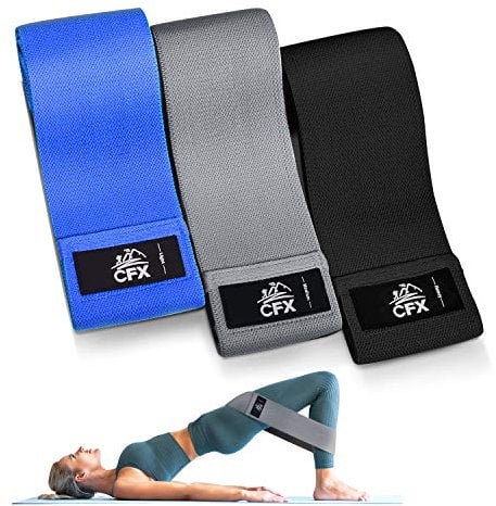 CFX Resistance Hip Bands, Fitnessbänder Set Yogagurt in 3 Zugkraftstärken Trainingsband Yogaband ALS Widerstand und Unterstützung fürs Beintraining, Krafttraining und Klimmzüge