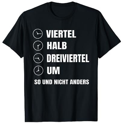 Lustiges Geschenk für Ossis mit dem Ossi Uhrzeiten T-Shirt