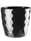 KORAD Cristal Indoor Flower Pot Covers without Drainage Holes. Round, Plastic Plant Pots Container for all Houseplants. 9 Modern Colours and 7 Sizes (14 cm - 5.5 inches, Black)