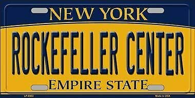 TNND Rockefeller Center New York Hintergrund Neuheit Metall Nummernschild Schild 15,2 x 30,5 cm