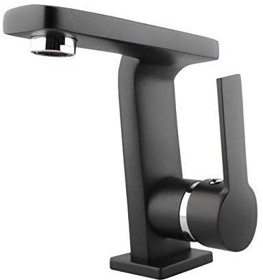 ATCO® Waschtischarmatur BRILLANT schwarz Waschtisch Einhandmischer Waschbecken Wasserhahn Badarmatur Einhebelmischer Küche Bad