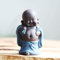 Keramik Tiny Cute Buddha Statue Mönch Figur Kreative Crafts Puppen Ornamente Geschenk Classic Delicate Ceramic Arts and Crafts Tee Zubehör 4 '' Zoll hoch (Stil 5)