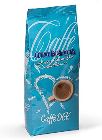 Decaffeinato Decerato - Dec Grani Caffè Mokaor 1954 Torrefatto da artigiani in Italia - Caffè da BAR - PROFESSIONAL Decaf Espresso senza caffeina - NO VENDING 1 x 1 Kg
