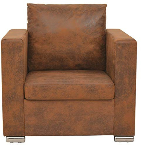 Tidyard Clubsessel Loungesessel Cocktailsessel Antik Braun