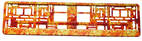 TAPORT® 1 x FIRE FLAMES 3D-Autokennzeichen Kennzeichenhalter Rahmen