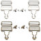 YFaith 4 Sets Latzhosenschnallen, Metall Trägerschnallen, Hosenträger Verschluss, Jeansknöpfe, Rechteckigen Schiebeverschlüssen, für DIY Art Sewing Clothing Craft (Silber, Bronze)