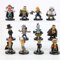 Set of 12 Anime One Piece Luffy Kuro Sbanks Figure Straw Hat Toy Anime PVC Collection Model Figurine for Office Home Decoration Ornaments