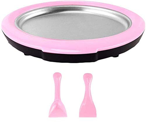 Máquina para Hacer Helados En Rollo, Mini Máquina De Helados Bandeja De Máquina De Hielo Frito para El Hogar Niños Helado De Fruta Casera Yogurt Congelado (rojo)