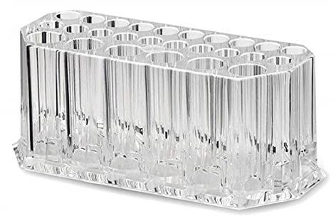 Make-up Pinselhalter Organizer,Praktischer Kosmetik Organizer ,Acryl Eyeliner Organizer,26 Räume Acryl Transparenter Lip Liner Make Up Organizer,für Dresser Bad Schlafzimmer