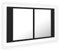 vidaXL LED Bad Spiegelschrank Badezimmerspiegel Badspiegel Spiegel Badschrank Badezimmerschrank Hängeschrank Wandschrank Schwarz 80x12x45cm Acryl