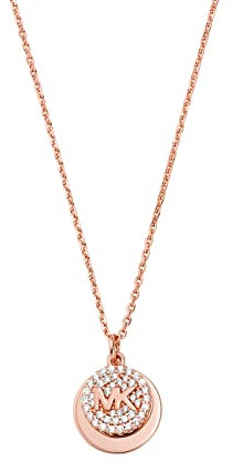 Michael Kors Skagen Set Halskette und Ohrringe AGNETHE 2 Töne Edelstahl mit Anhänger für Damen SKJB1003998, Silber, Kein Edelstein