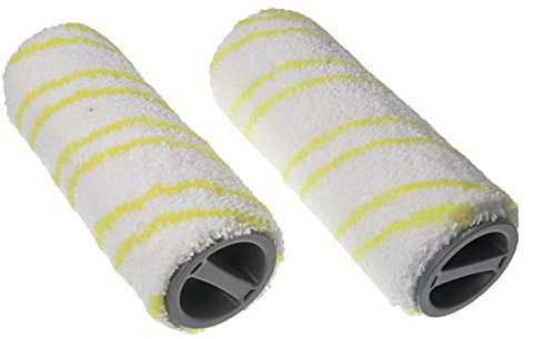 vhbw 1x Steinwalzenset kompatibel mit Kärcher FC 3 Cordless, FC 3 Cordless Premium, FC 3D Cordless Hartbodenreiniger - Doppelpack