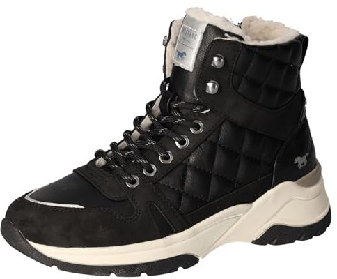 Mustang Damen 1438-603 Schnuerbooty, schwarz, 40 EU