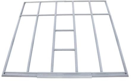 Duramax - Bodengestell für Schuppen - Metall - grau - 8x8