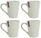 YöL Set of 4 Mugs Sage Green Embossed Stoneware Coffee Cup Dinnerware Set Tea Cups Latte GlassesHome Kitchen Dishwasher and Microwave Safe