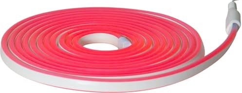 EGLO LED Strip Flatneonled, Außenbeleuchtung Stripe, Lichtband | Kunststoff in rot, IP44