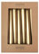 pajoma® Stabkerzen Gold-Metallic 10 Stück - Höhe 25 cm ø 2,2 cm | Brenndauer 7 Stunden, Premium Qualität - einfarbige Spitzenkerzen