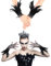 GAROMIA Federn Armbänder Damen Schwarz Feder Spitze Handschuhe Vintage Feder Manschette Accessoires Gothic Feder Manschetten Rabe Hexe für Halloween Kostüm Rollenspiel Party