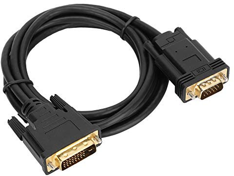 Dpofirs Cable de Video HD, Cable Convertidor Macho DVI a VGA 1080P, Cable Adaptador de Accesorios de Computadora con Ancho de Banda de 1.65Gbps para Win 95 Plug and Play