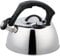 Luckyberg Moderne Teekessel Induktion, Edelstahl Pfeifkessel, Teekessel für alle Kochplatten, Flötenkessel mit bequemer Griff, Wasserkocher für Tee & Kaffee, mit einem Thermometer, 3,0l