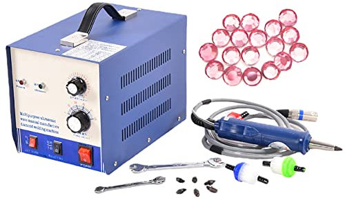 DIY Beads Rhinestone Press Fixing Machine Ultrasonic Pearl Setting Machine No Need Glue 80Pcs/Min Hotfix Rhinestone Applicator Hot Fix Rhinestone Wand Setter Tool Crystal Bling Machine
