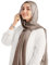 Xirhoot Satin-Crêpe-Hijab-Schal für Damen, Taupe, Standard
